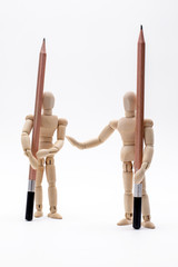 Mannequin bois art graphique 01