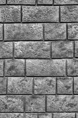 Stone wall background in black and white