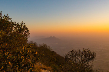 View just before sunrise