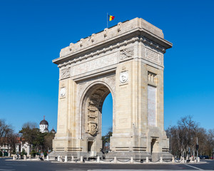 Fototapeta na wymiar Triumphbogen in Bukarest
