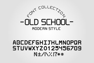 Fototapeta premium Old School font modern style