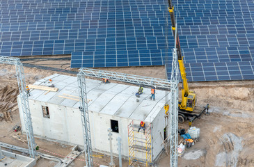 Construction of a new electrical substation and a building for high-voltage equipment