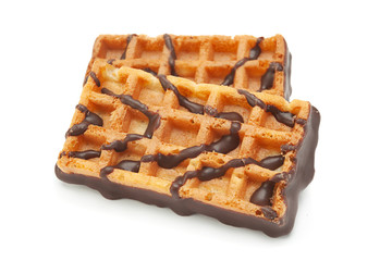 Belgian wafer with chocolate