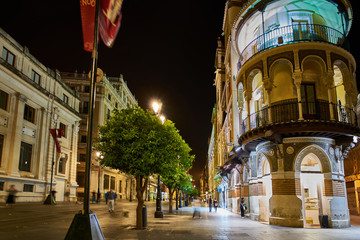 Fototapeta na wymiar Constitucion Street, Seville, Spain