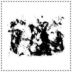 Obraz premium Black brush stroke and texture. Grunge vector abstract hand - painted element. Underline and border design.