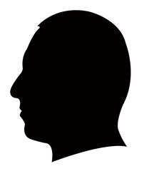 a man head silhouette vector