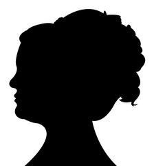 a woman head silhouette vector