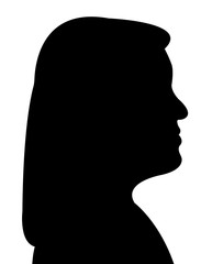 a woman head silhouette vector