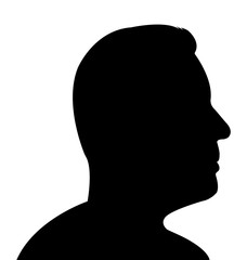 a man head silhouette vector