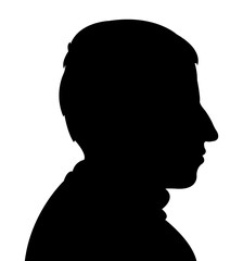 a man head silhouette vector