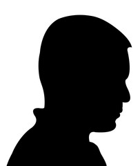 a man head silhouette vector