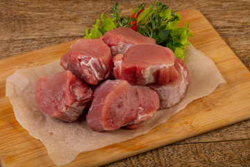Raw pork tenderloin