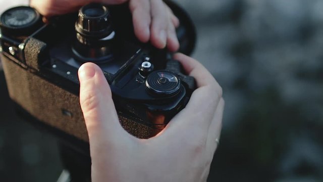 Medium format camera shutter operation