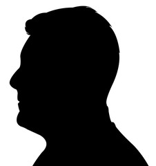a man head silhouette vector