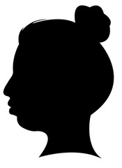 a woman head silhouette vector