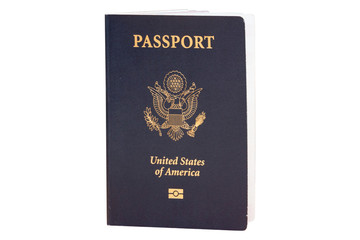 US Travel Document, isolated on white background. Border crossing, travel, immigration 