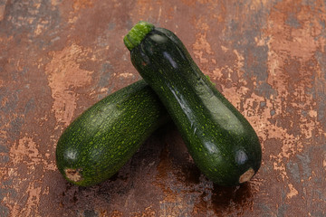 Raw ripe zucchini
