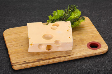 Maasdam cheese brick