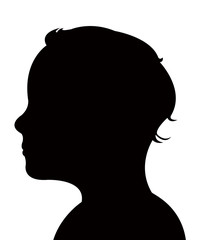 a girl head silhouette vector