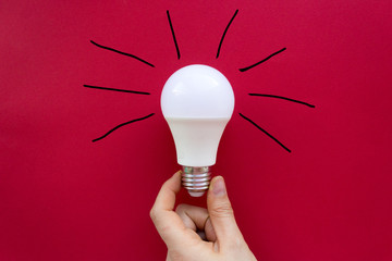 Creative idea, Inspiration, New idea and Innovation concept