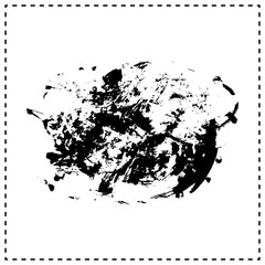 Obraz premium Black brush stroke and texture. Grunge vector abstract hand - painted element. Underline and border design.