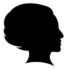 a woman head silhouette vector