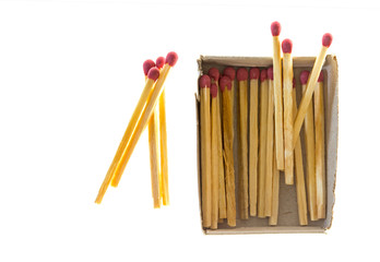   matches are isolated on a white background. safety matches on white. 