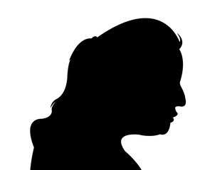 a woman head silhouette vector