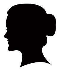 a woman head silhouette vector