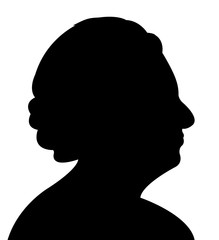 a woman head silhouette vector