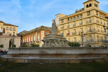 Fototapeta na wymiar Hispalis Fountain, Seville, Spain