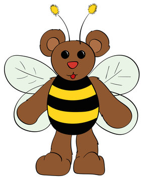 Bear in a Bumble Bee Costume