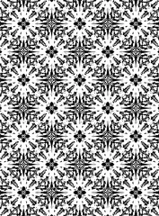 Fototapete Black and white ornate geometric pattern and abstract background © ThorstenGriebel
