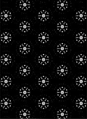 Black and white ornate geometric pattern and abstract background