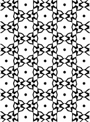 Black and white ornate geometric pattern and abstract background