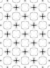 Black and white ornate geometric pattern and abstract background