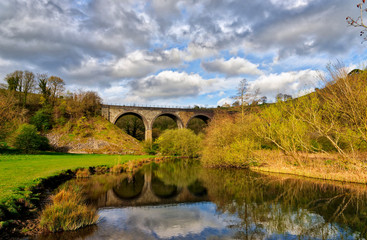 Headstone Viaduct, sometimes called the Monsal Dale Viaduct, in the Peak District in Derbyshire, UK