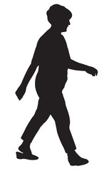 Obraz na płótnie Canvas woman walking body silhouette vector