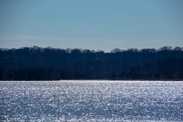 Sun casts millions of sparkles onto the Potomac River