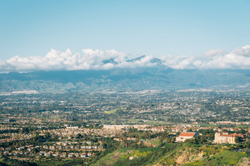 View of Orange County and mountains from Top of the World in Laguna Beach, California