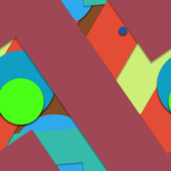 Flat material design - Creative vector trend seamless