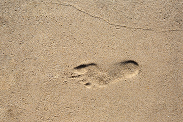 Fußabdruck auf Sand