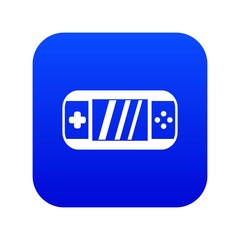 Portable video game console icon digital blue for any design isolated on white vector illustration