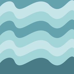 Abstract wave vector background or wallpaper. Gradient blue colors, curly lines, vector can be used as background of greeting card, ad, banner, invitation