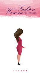 Fashion Woman Collection Vector Illustration.