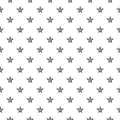 Cute cartoon star print with hand drawn stars. Sweet vector black and white star print. Seamless monochrome doodle star print for textile, wallpapers, wrapping paper, cards and web.
