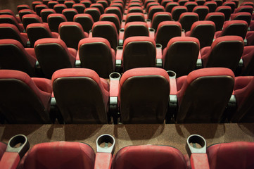Auditorium. Empty cinema. Mock up.