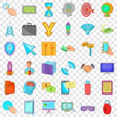 Web marketing icons set. Cartoon style of 36 web marketing vector icons for web for any design