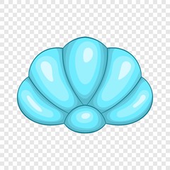 Obraz premium Scallop seashell icon in cartoon style on a background for any web design 