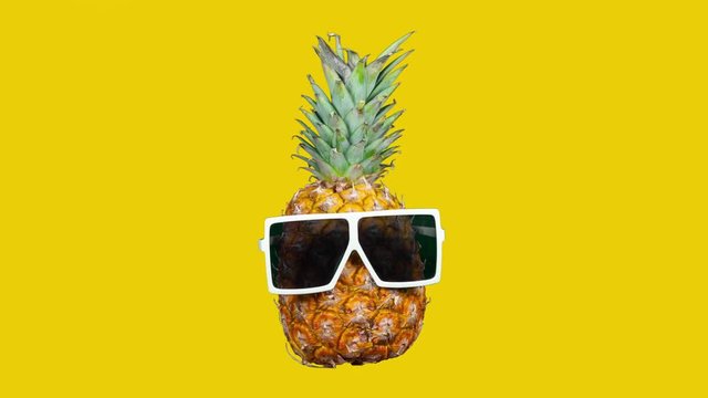 pineapple fuit tropical healthy cool disco head